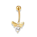 Golden Sphinx Moth Belly Piercing