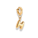 Bubble Letter Charm 14K Vergoldet