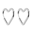 Heart Huggie Edelstahl Ohrringe 14K Vergoldet