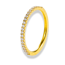Bague pavée Hi-Life plaquée or 18 carats