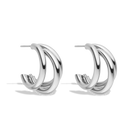 Hi-Life Triple Line Stud Earrings 18K Gold Plated