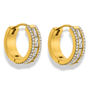 Irene Spark Huggie Hoop Ohrringe 14 Vergodlet