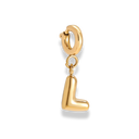Bubble Letter Charm 14K Vergoldet
