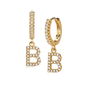 Hi-Life Letter Huggie Ohrringe 18K Vergoldet