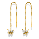 Little Butterfly Dangle Ohrstecker 14K Vergoldet