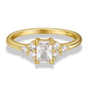 Luminous Baguette Ring 18K Gold Plated