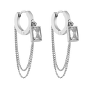 Majestic Baguette Huggie Ohrringe