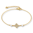 Melsol Lucky Flower Pearl Armband 14K vergoldet