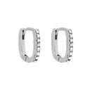 Pave Square Huggie Ohrringe 14K Vergoldet