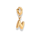 Bubble Letter Charm 14K Vergoldet