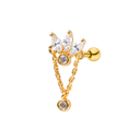 New Lotus Dangling Ohr Piercing - Titan