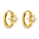 Northern Star Huggie Earrings 14K Gold Plated