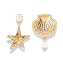 Ocean Mismatch Ohrstecker 14K Vergoldet