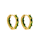 Boucles d'oreilles ovales Victoria plaquées or 18 carats