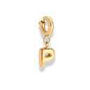 Bubble Letter Charm 14K Vergoldet