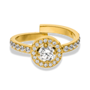 Pave Elegance Ring 14K Gold Plated
