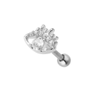 Pave Eye Ohr Piercing 18K Vergoldet