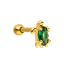 Pave Tortoise Ohr Piercing 18K Vergoldet