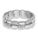 Pave Brick Ring 14K Vergoldet