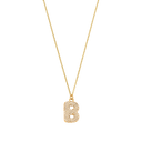 Pave Bubble Initial Kette 14K Vergoldet