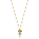 Pave Cross Kette 14K Vergoldet