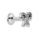 Pave Ribbon Labret Piercing - Titan