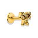 Pave Ribbon Labret Piercing - Titan