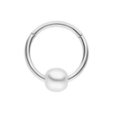 Pearl Clicker Piercing 18K Vergoldet