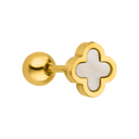 Mother of Pearl Lucky Leaf Ear Piercing