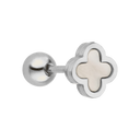 Mother of Pearl Lucky Leaf Ear Piercing