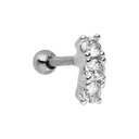 Piercing d'oreille pavé populaire plaqué or 18 carats