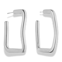 Popular Melty Square Ohrstecker 14K Vergoldet