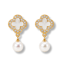 Precious Lucky Leaf Pearl Ohrstecker 14K Vergoldet