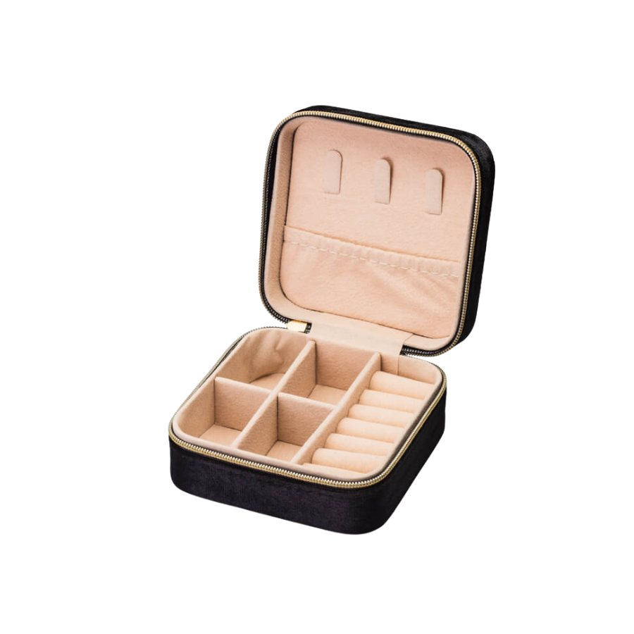 Premium Schmuck Box Black Velvet HILIFE
