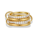 Quadruple Pave Infinity Ring 14K Vergoldet