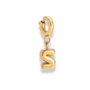 Bubble Letter Charm 14K Vergoldet