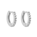 Mini Pave Edelstahl Huggie Ohrringe