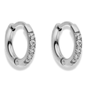 Simple Pave Huggie Ohrringe 14K Vergoldet