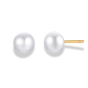 Simple Pearl Ohrstecker 14K Vergoldet