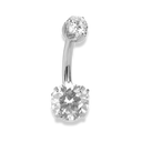 Simple Shiny Belly Piercing - Titan