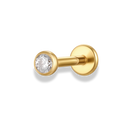 Simple Stone Labret Piercing - Titan