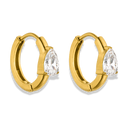 Simple Teardrop Huggie Earrings 14K Gold Plated