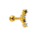 Piercing d'oreille Sky Tennis plaqué or 18 carats