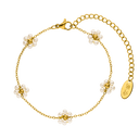 Bracelet Fleur Douce Plaqué Or 18 Carats