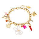 Sweet Life Pearl Charm Armband 14K Vergoldet