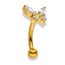Sweet Butterfly Rook Piercing 18K Vergoldet