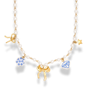 Sweet Paradise Ribbon Charm Kette 14K Vergoldet