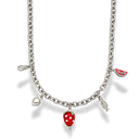 Sweet Paradise Strawberry Charm Necklace 14K Gold Plated