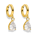 Sweet Teardrop Huggie Earrings 14K Gold Plated