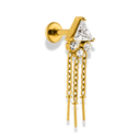 Tangled Pyramid Labret Piercing - Titan